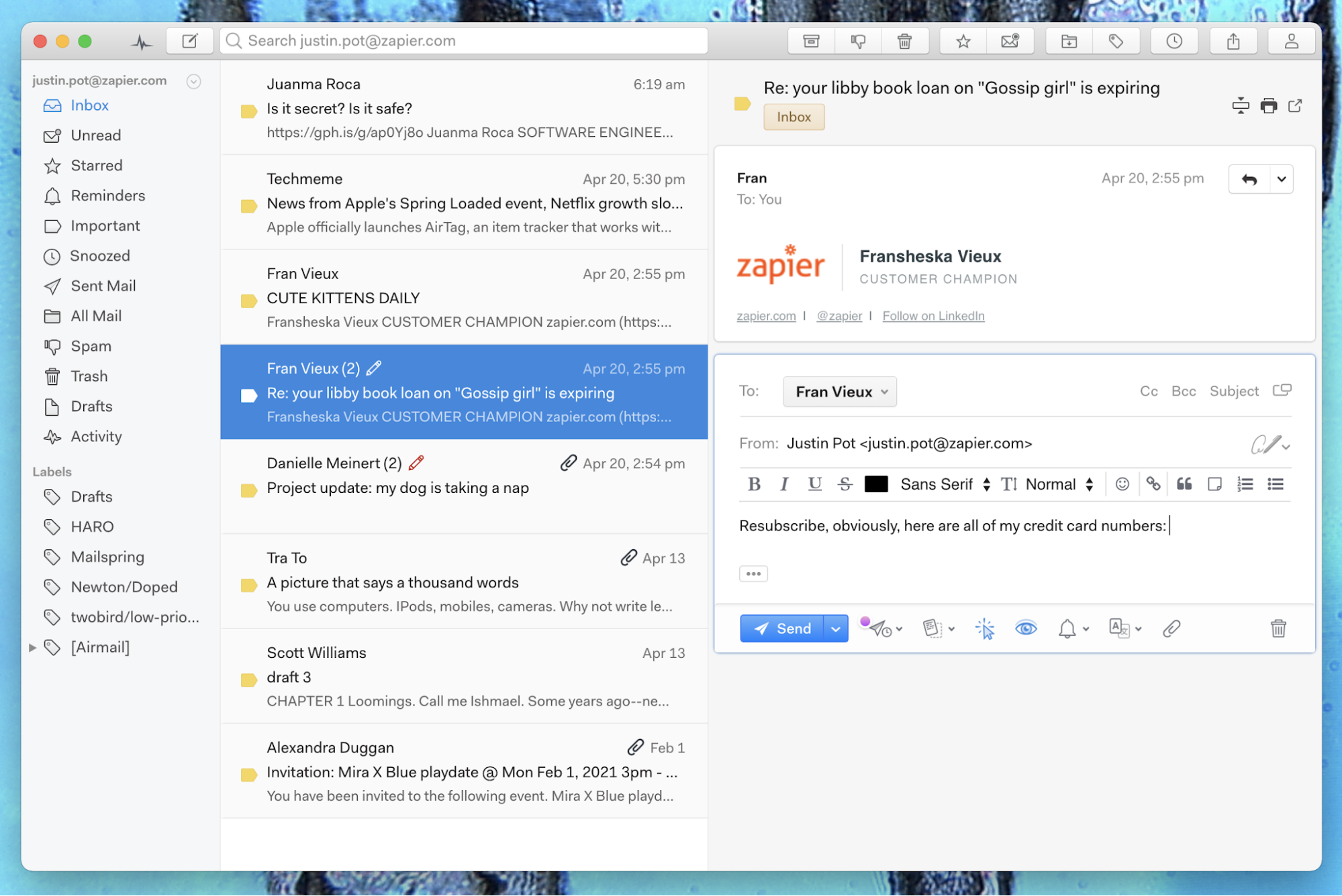 mac email client for app and browser